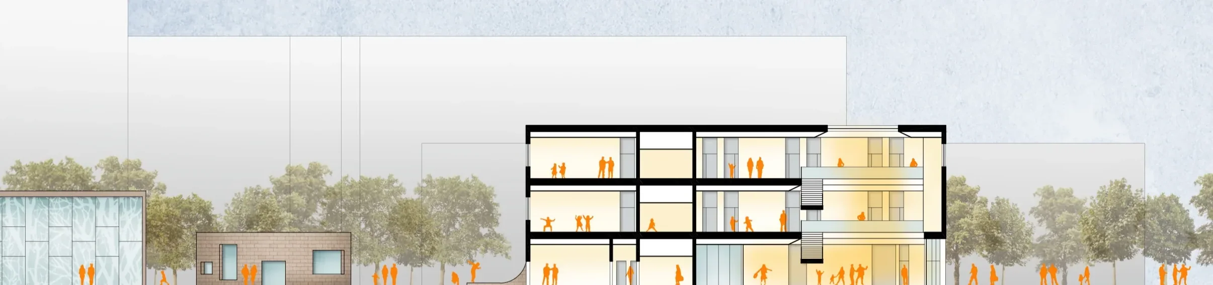 Sezione dell'edificio didattico